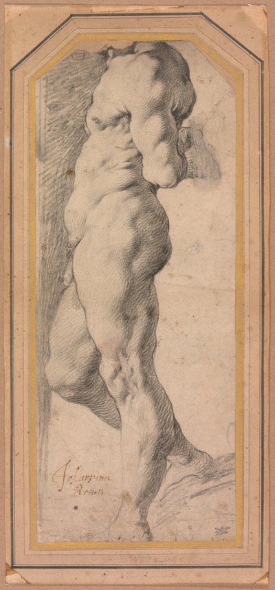 Studio di un nudo maschile in piedi da called Cavaliere d
