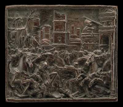 Combattimento a una porta della città da called Riccio Andrea Briosco