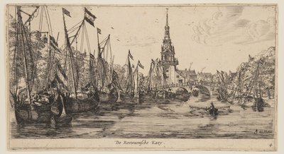 De Roowaensche Kaey, da Vedute di Amsterdam da called Zeeman Reinier Nooms