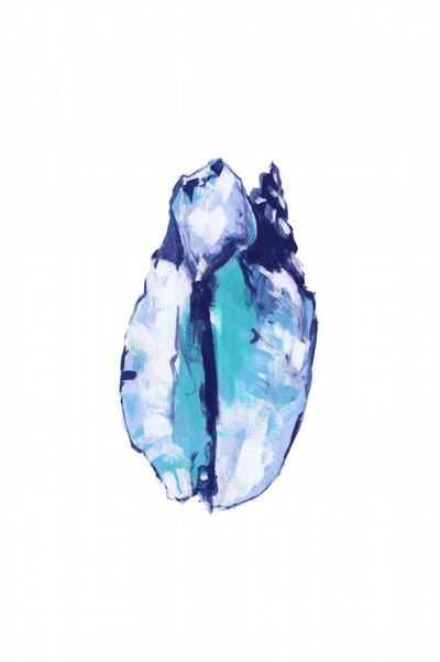 Cristallo blu astratto da cartissi