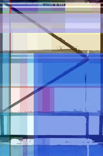 Geometria astratta blu da cartissi