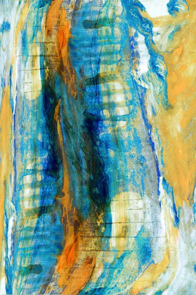Abstract: Flusso blu e oro da cartissi