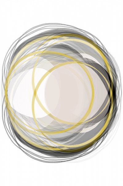 Cerchi dorati astratti da cartissi
