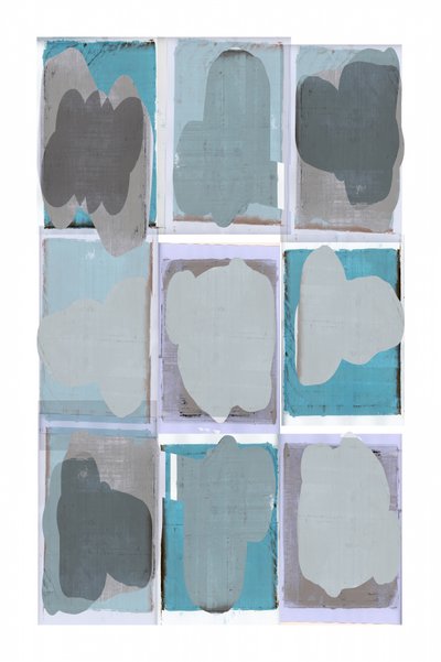Forme astratte grigio-blu da cartissi
