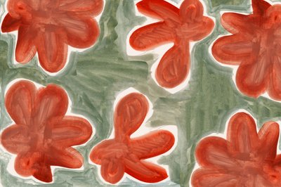 Motivo floreale rosso astratto da cartissi