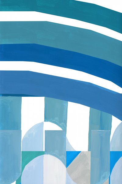 Flusso geometrico blu da cartissi