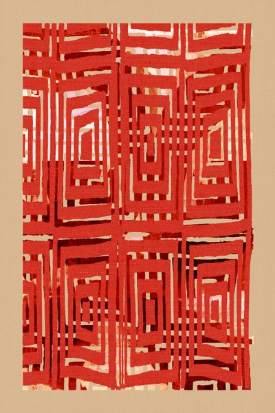 Geometria in rosso intenso da cartissi