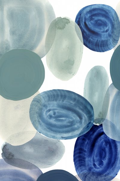 Forme tranquille in blu e verde da cartissi