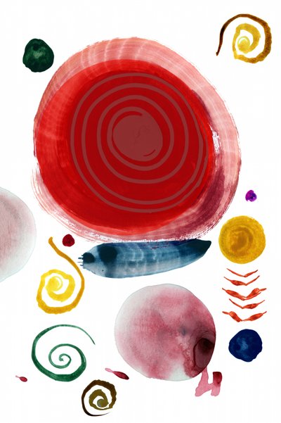 Forme astratte colorate da cartissi