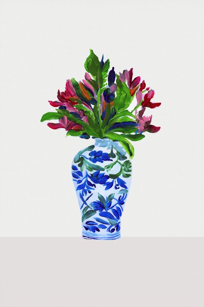 Fiori dipinti a colori vivaci da cartissi
