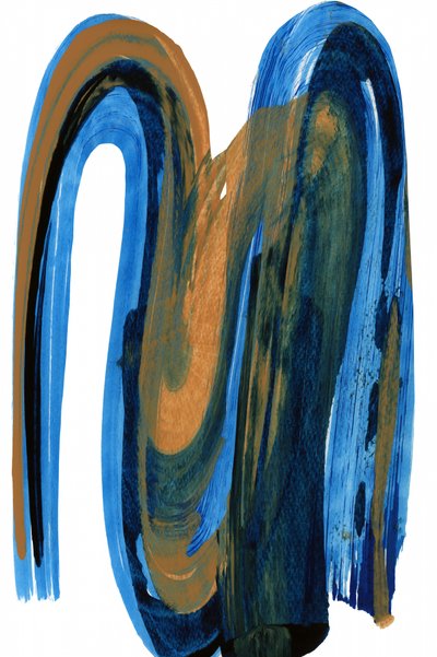 Flusso dinamico blu e oro da cartissi