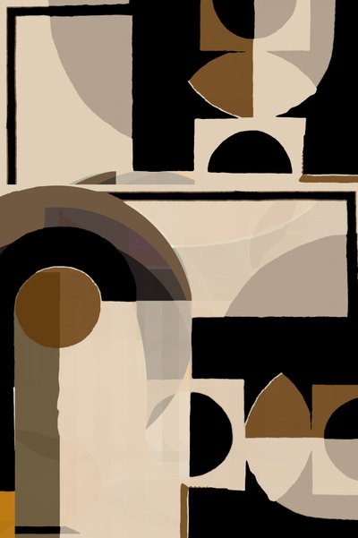 Astrazione geometrica dai toni terrosi da cartissi