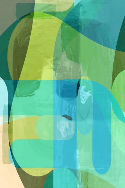 Astratto verde-blu fluido da cartissi