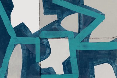 Astrazione geometrica blu da cartissi