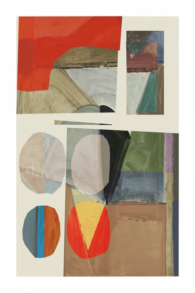Collage geometrico a colori da cartissi