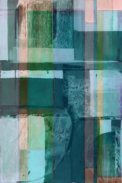 Blocchi a strati color verde acqua da cartissi