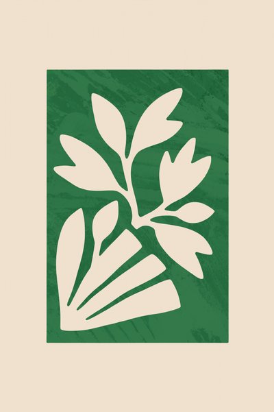 Ritaglio botanico minimalista da cartissi