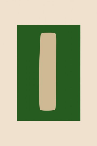 Forma minimalista verde da cartissi