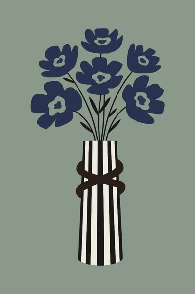 Bouquet blu moderno da cartissi