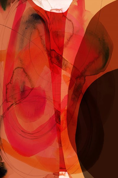 Flusso astratto rosso arancio da cartissi