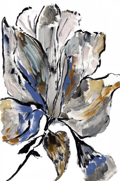 Fiore blu in stile pittorico da cartissi