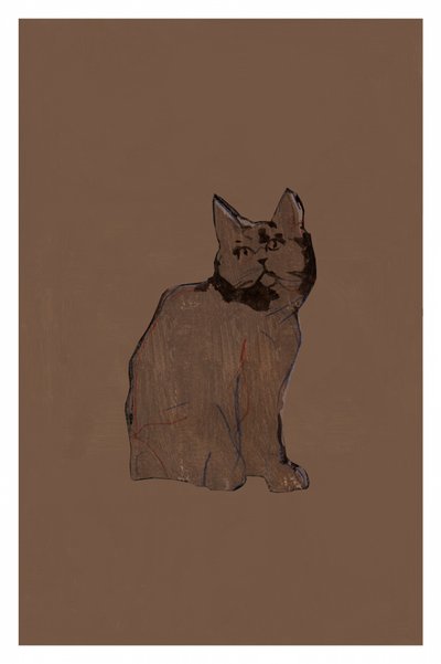 Gatto marrone tranquillo da cartissi
