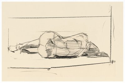 Schizzo di un nudo sdraiato da cartissi