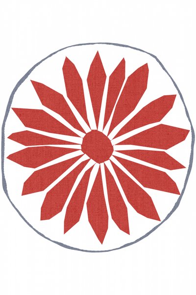 Fiore rosso popolare da cartissi
