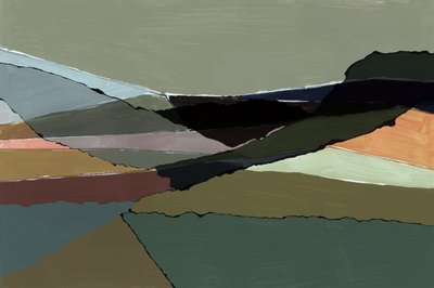Paesaggio sereno a strati da cartissi