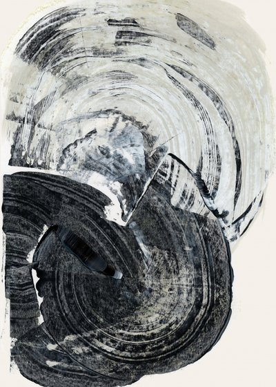 Astratto monocromatico vorticoso da cartissi