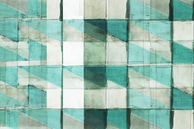 Blocchi geometrici color verde acqua da cartissi