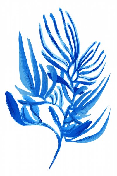 Fogliame blu tropicale da cartissi