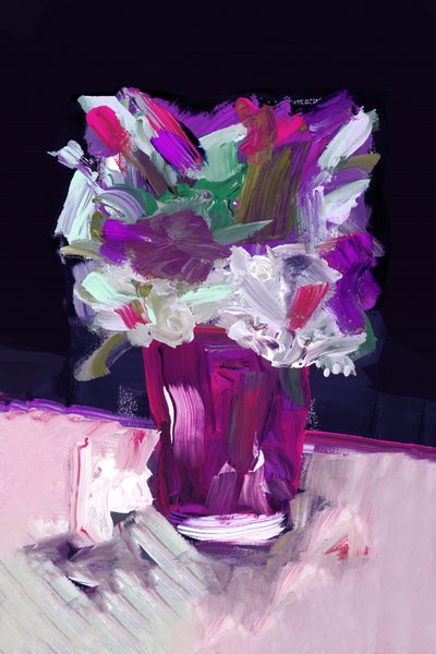 Fiori astratti dai colori vivaci da cartissi