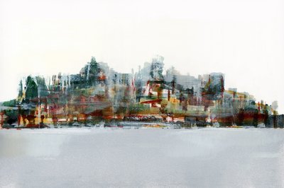 Riflesso di una città vivace da cartissi