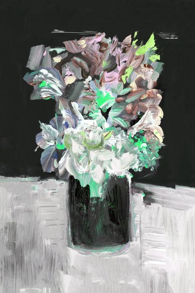 Bouquet floreale dai colori vivaci e dallo stile pittorico da cartissi