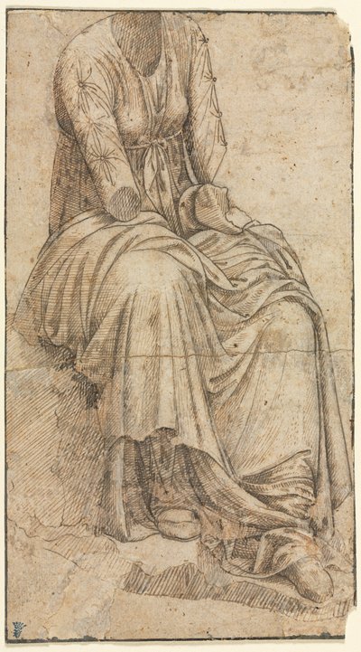 Copia di una statua romana di una donna seduta da circle of Domenico Ghirlandaio
