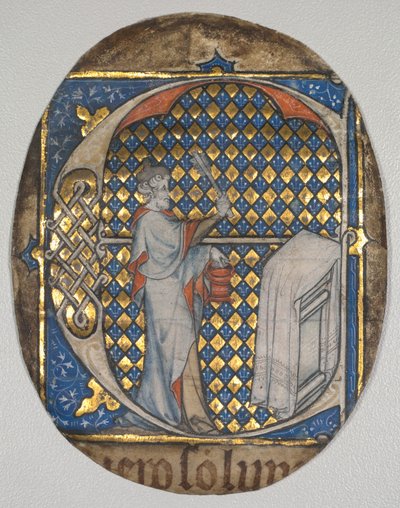 Frammento da una Bibbia da leggio: Iniziale E[t fecit Josias] con Giosia che asperge l