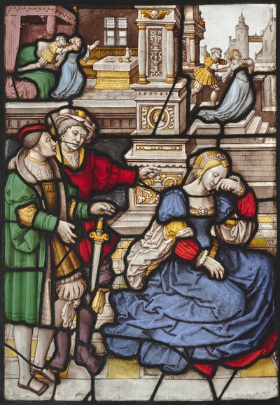 La storia di Lucrezia da circle of Master of the "Kanis Triptych"
