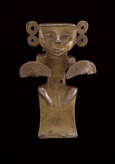 Pendente figurativo aperto sul retro da civilization Quimbaya