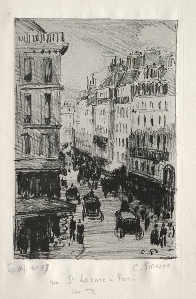 Rue Saint-Lazare, Parigi da copy after Augustin Pajou