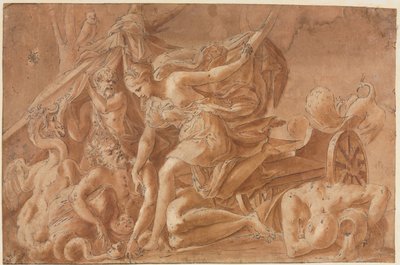 Copia dopo Giunone che Risveglia il Sonno di Primaticcio da copy after Francesco Primaticcio
