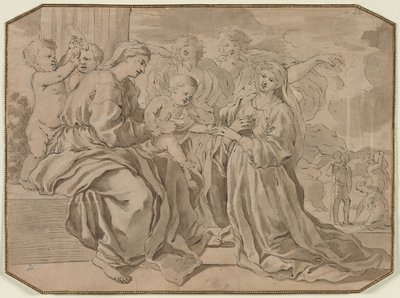 Matrimonio Mistico di Santa Caterina da copy after Nicolas Poussin
