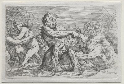 Dei del fiume da copy after Salvator Rosa