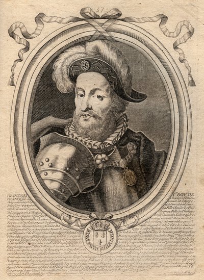 Ritratto di Francesco I (1494 - 1547), re di Francia - Francesco I, re di Francia - Incisione da 