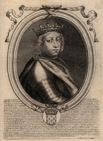 Ritratto di Carlo IV il Bello (1294-1328), Re di Francia - Carlo IV il 