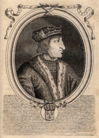 Ritratto di Carlo VI (1368-1422), Re di Francia - CARLO VI (1368-1422) Re di Francia da de Larmessin