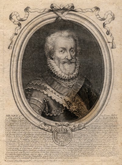 Ritratto di Enrico IV (1553-1610) Re di Francia - Ritratto di Enrico IV (1553-1610) Re di Francia - incisione da 