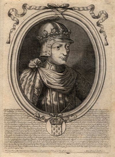 Ritratto di Giovanni II il Buono (1319-1364), re di Francia - incisione da 
