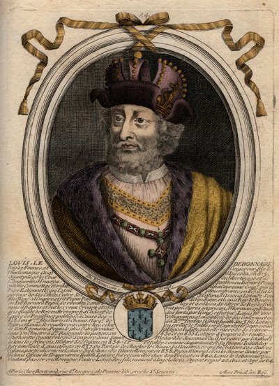 Ritratto di Luigi I il Pio o "il Debonnaire" (778-840), re di Francia - Luigi I il 