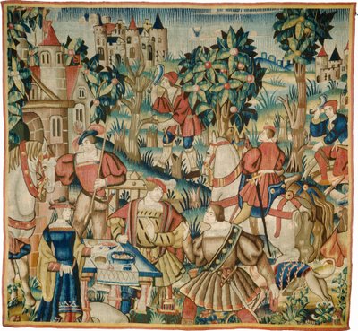 Il ritorno dalla caccia da design and cartoon Flemish 16th Century, probably Tournai; woven in Tournai in an undetermined workshop